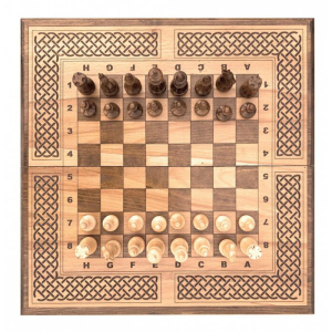 Шахматы и нарды из бука "Модерн 3"