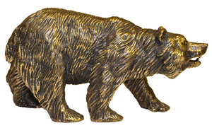 Фигурка медведя из бронзы
