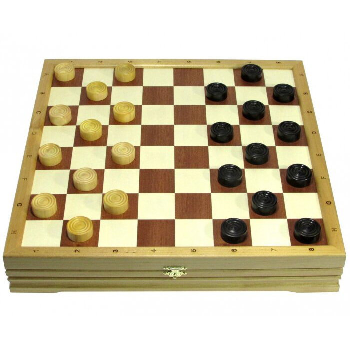Шахматы и шашки из ценных пород дерева "Неваляшки" резные