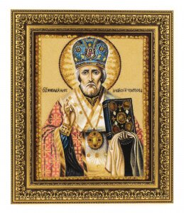 Икона из янтаря "Св. Николай Чудотворец"