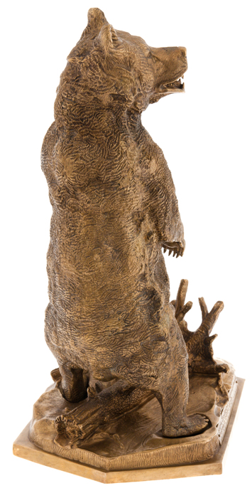 Скульптура бронзовая "Лисинский медведь на задних лапах"