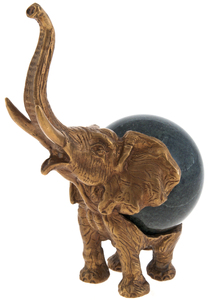 Скульптурная композиция из бронзы "Слон с шаром №2"