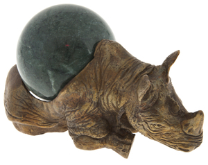 Скульптурная композиция из бронзы "Носорог"