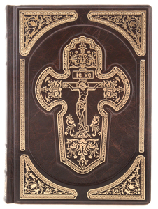 Книга в кожаном переплете "Библия. Книги Священного Писания Ветхого и Нового Завета" Marma brown