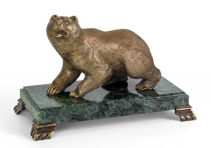 Скульптура «Медведь №1» из бронзы
