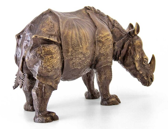 Скульптура «Носорог» (большой) из бронзы