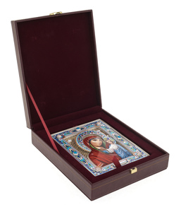 Икона "Казанская пресвятая Богородица" (финифть)