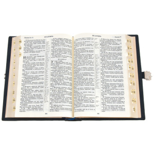 Подарочная книга в кожаном переплете "Библия" с накладками