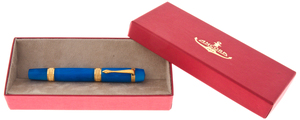 Ручка-роллер "Перла голубая с золотом (PERLA BLUE GOLD)"