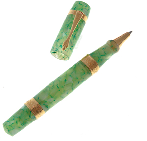 Ручка-роллер "Перла светло-зеленая с золотом (PERLA LIGHT GREEN GOLD)"
