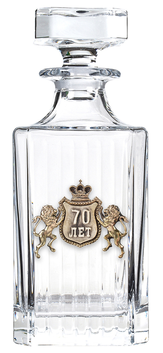 Набор для виски "Юбилейный 70 лет" в деревянной шкатулке с гравировкой