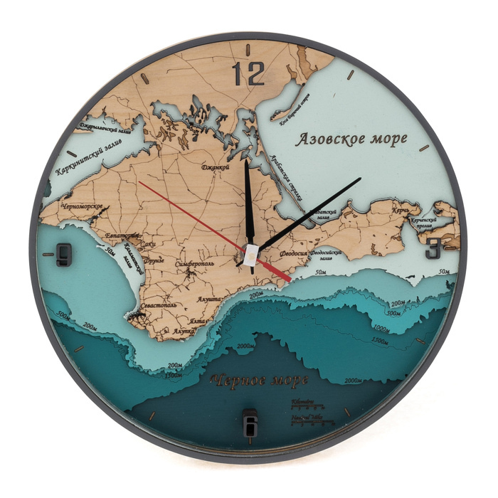 Часы из дерева "Крым"