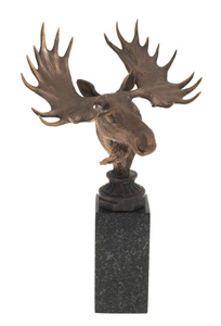 Авторская скульптура из бронзы "Голова лося"