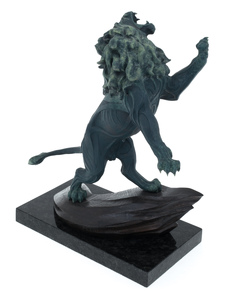 Авторская скульптура из бронзы "Лев на дыбах"