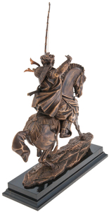Авторская скульптура из бронзы "Самурай на коне"