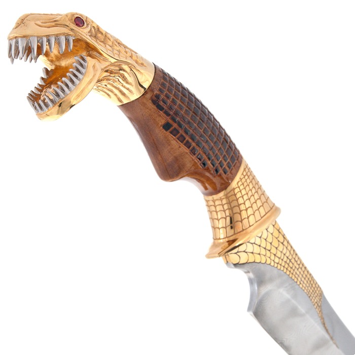 Нож с подставкой "Конец эры динозавров" Златоуст