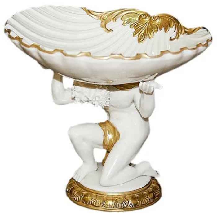 Статуэтка "Геракл с чашей", цвет: белый + золотой