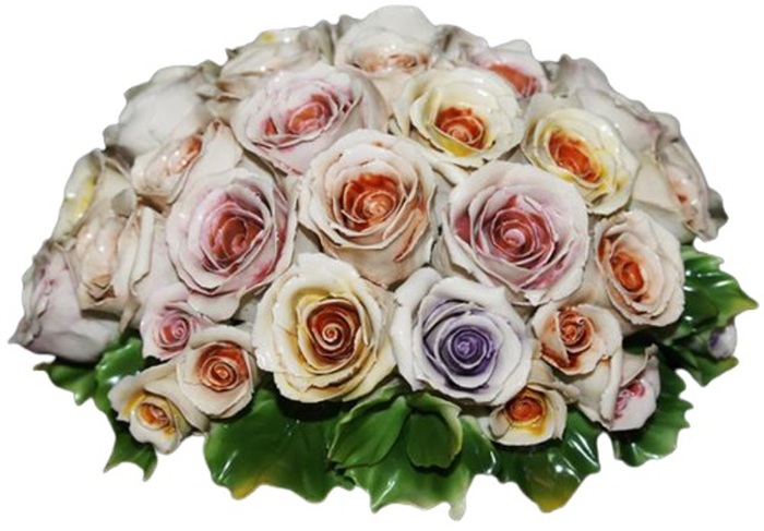 Декоративный букет с розами - [арт.014-195], цена: 50000 рублей.Эксклюзивные декоративные композиции, цветы в интернет-магазине подарковLuxPodarki.