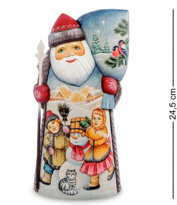Фигурка резная Дед Мороз с мешком