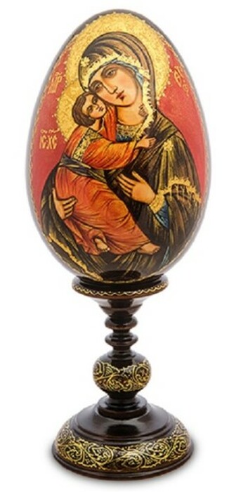 Яйцо-икона "Владимирской Божьей Матери" (автор Овечкина М. В.)