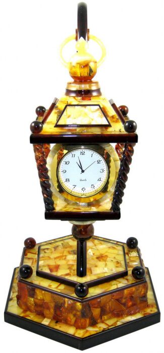 Часы настольные из янтаря "Bristol"