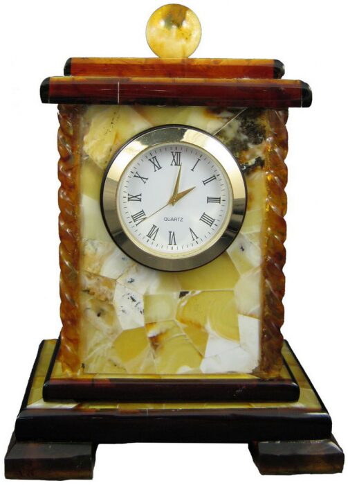 Часы настольные из янтаря "Oxford"