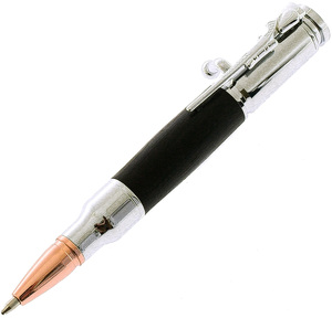 Ручка из мореного дуба "Пуля-мини" в футляре, хром