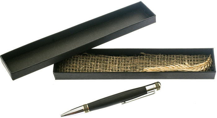 Ручка из мореного дуба "Byron" в футляре, позолота хром
