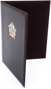 Папка кожаная для бумаг "СССР" (коричневая)