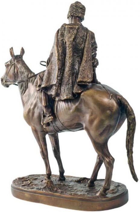 Скульптура бронзовая "Черкес-табунщик"