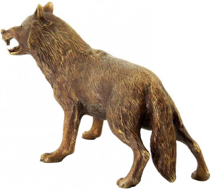 Скульптура бронзовая "Волк"