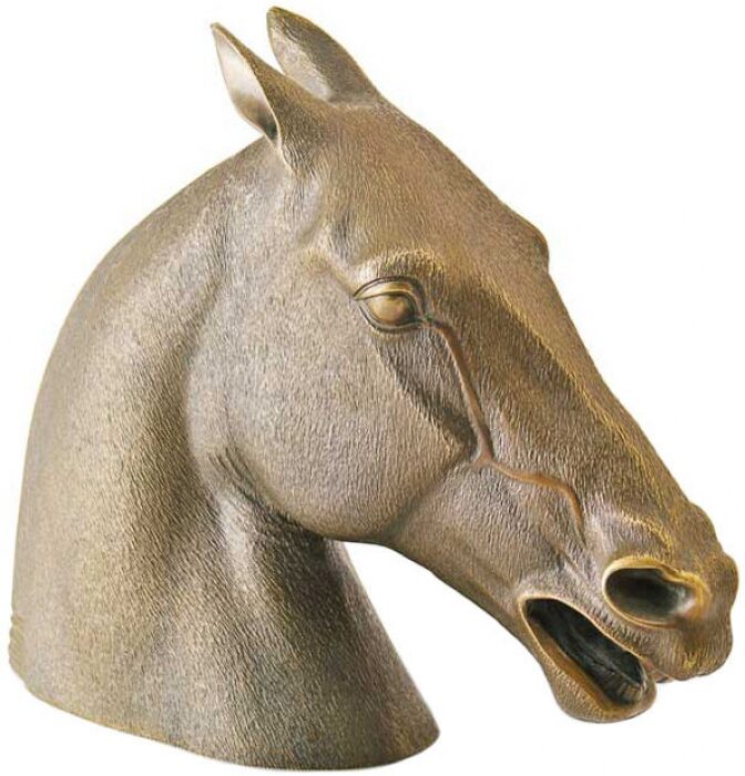 Скульптура бронзовая Голова лошади - [арт.010-110], цена: 20100 рублей.  Эксклюзивные лошадь, животные в интернет-магазине подарков LuxPodarki.