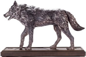 Статуэтка из бука "Волк" на подставке