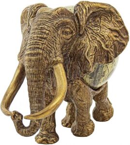 Скульптурная композиция из бронзы "Слон с шаром №1"