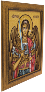 Икона из янтаря "Архангел Михаил"
