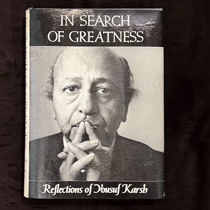 Юсуф Карш книга «In search of greatness» с рукописным пожеланием и автографом