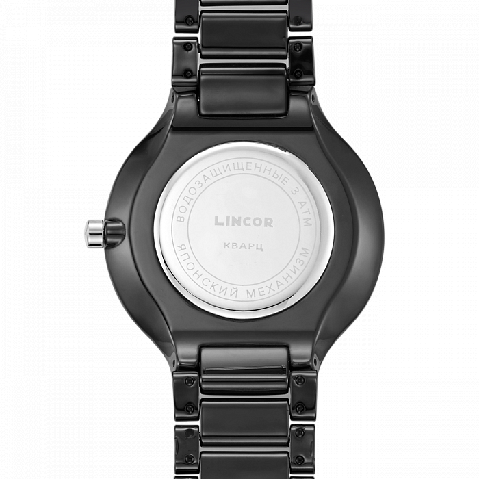Наручные кварцевые часы Lincor черные