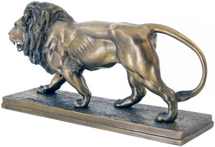 Скульптура бронзовая "Лев идущий"