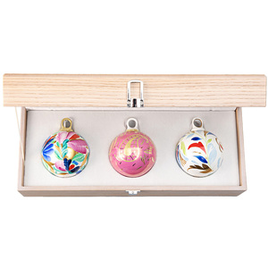 Набор ёлочных шаров с петелькой "Краски Рождества"