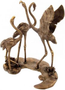 Скульптура бронзовая "Фламинго на озере"