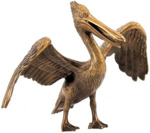 Скульптура бронзовая "Пеликан"