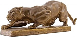 Скульптура бронзовая "Крадущаяся пантера"