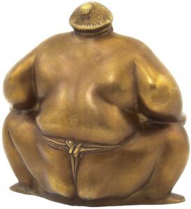 Скульптура бронзовая "Борец сумо"