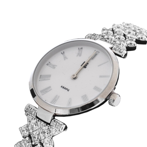 Наручные кварцевые часы Lincor серебристые с кристаллами