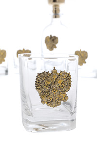 Набор для виски "Герб РФ" на 6 персон, с золочением