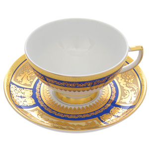 Чайный сервиз на 6 персон "Diadem Blue Creme Gold" 17 предметов
