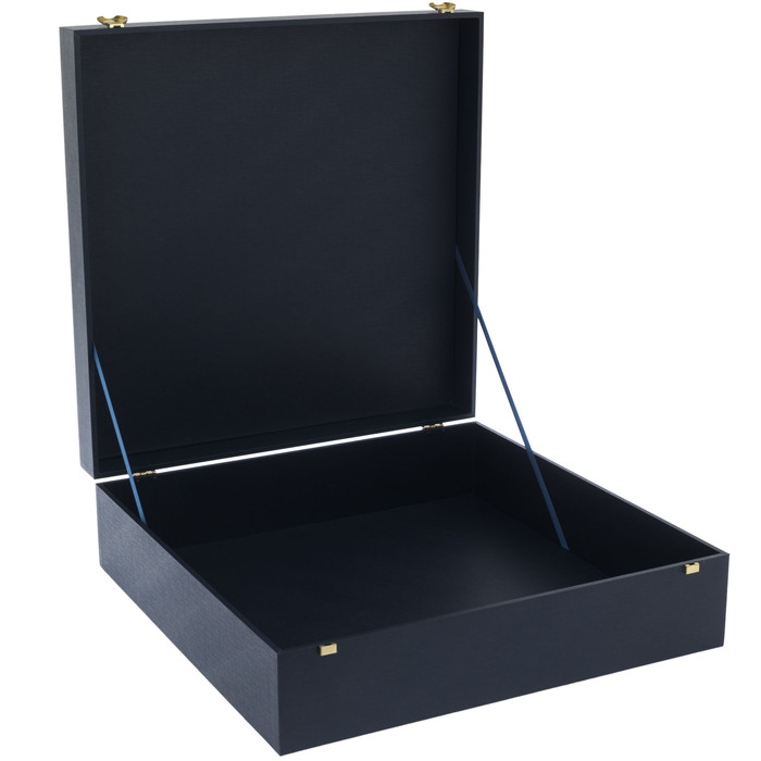 Коробка подарочная с фурнитурой 50х50х15см синяя