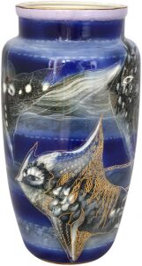 Фарфоровая ваза "Китайская" с рисунком "Рыбы"