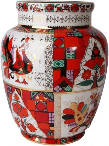 Фарфоровая ваза "Китайская" с рисунком "Сказочная птица"