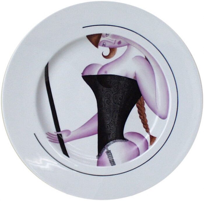 Декоративная тарелка "Плоская" с рисунком "Куку"
